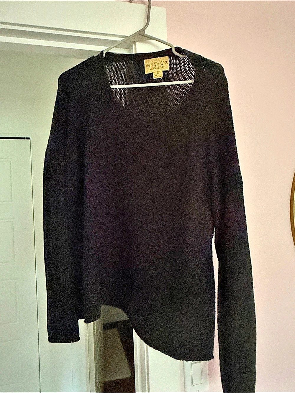 Wildfox Black Sweater Size Large Like New